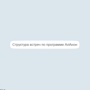 Структура встреч по программе АлАнон
