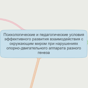 Психолого-педагогические условия успешного развития детей с НОДА