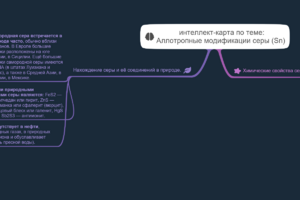 интеллект-карта по теме: Аллотропные модификации серы